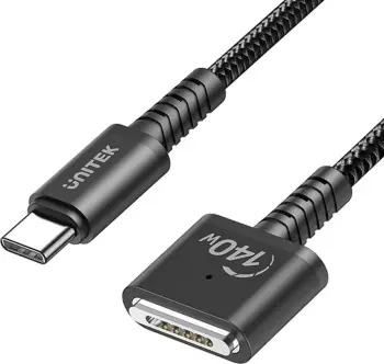 Kabull Unitek USB-C në MagSafe 3, 140W, 2m, ngjyrë e zezë