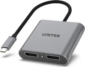 Adapter USB C Unitek V1404A, 2x HDMI, 8K, argjendtë