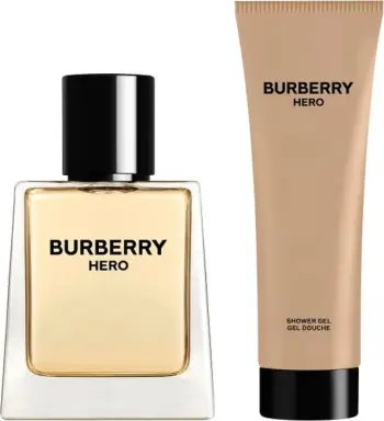 Set Eau de Toilette Burberry Hero + xhel dushi, 50 ml+ 75ml