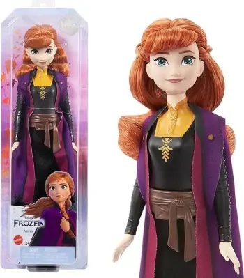Kukull Mattel Disney Frozen Anna, Frozen 2, shumëngjyrëshe
