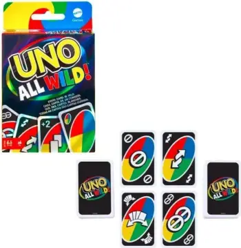 Loja me letra Mattel UNO All Wild, 112 letra, për 2 10 lojtarë