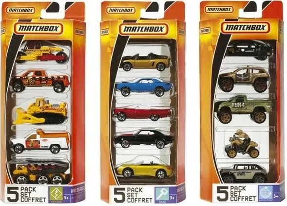 Set i makinave Mattel Matchbox, 5 copë, shumëngjyrëshe - 1