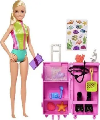 Kukull Barbie Mattel Marine Biologist HMH26, set lojërash, multingjyrëshe