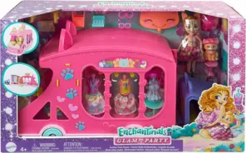 Set lojërash Mattel Enchantimals Mobile Fashion Studio HPB34, me kukull Caddy Cat, me kotele