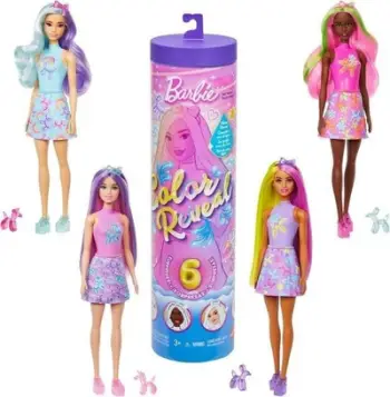 Kukull Barbie Colour Reveal, stil i ndryshëm, me aksesorë, multikolor