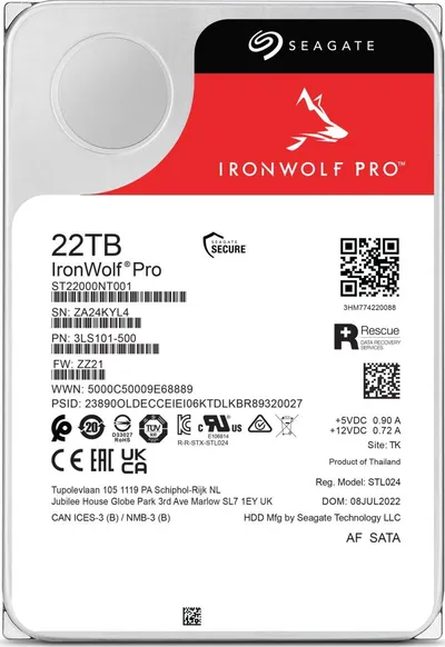 Hard Disk SEAGATE IronWolf Pro, 22TB, 3.5", SATAIII, 7200 RPM, Cache 512MB - 2