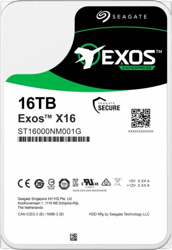 Hard Disk Seagate Exos X16, 16TB, 3.5", Serial ATA III, 7200rpm