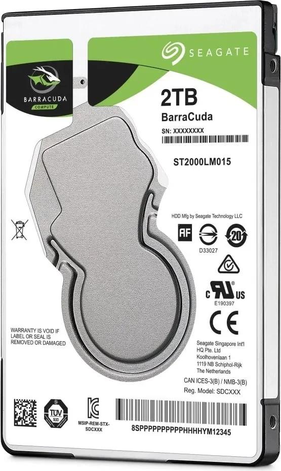 Hard disk Seagate BarraCuda, 2TB, 2.5", 5400RPM, 128MB Cache - 1