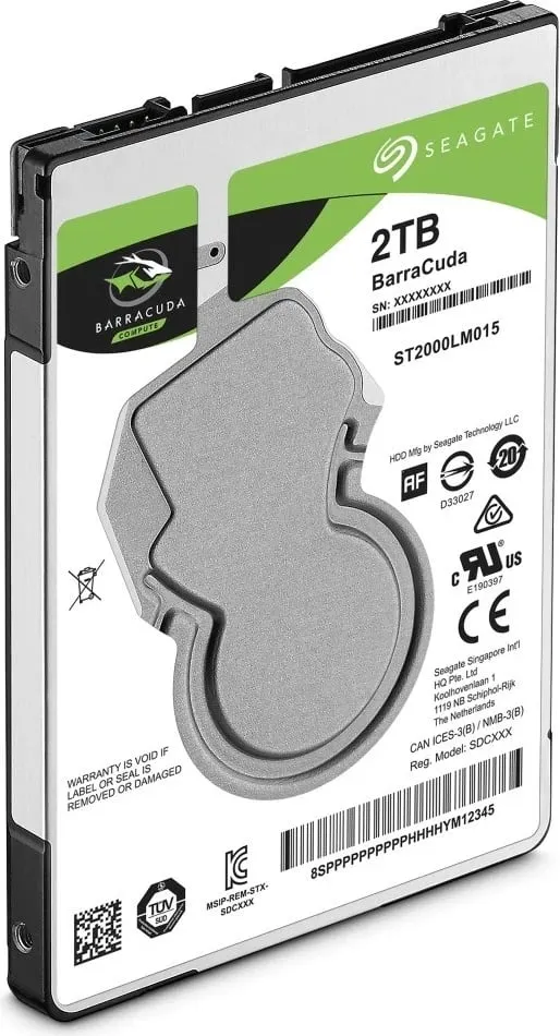 Hard disk Seagate BarraCuda, 2TB, 2.5", 5400RPM, 128MB Cache - 2