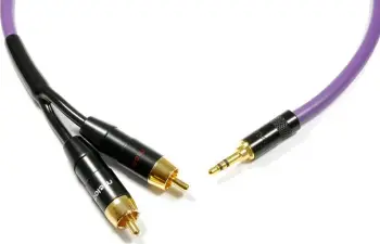 Kabllo zëri Melodika MDMJ2R, Jack 3.5mm në RCA (Cinch) x2, 3m, vjollcë