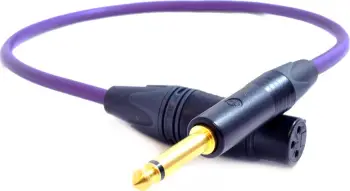 Kabllo zëri Melodika MDJX, Jack 6.3mm në XLR, 12m, vjollcë