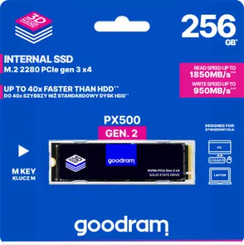 Disk SSD Goodram PX500 Gen.2, 256GB, PCIe 3x4
