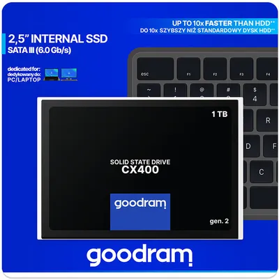 Disk SSD GoodRam CX400, 1TB, 2.5", SATA III - 3