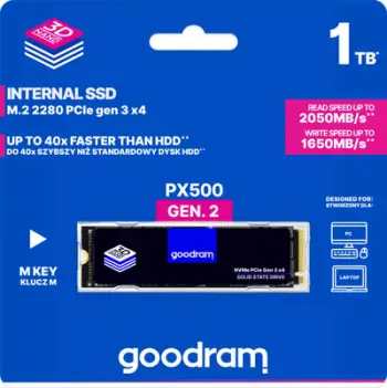Disk SSD Goodram PX500-G2, 1TB, M.2 Gen3