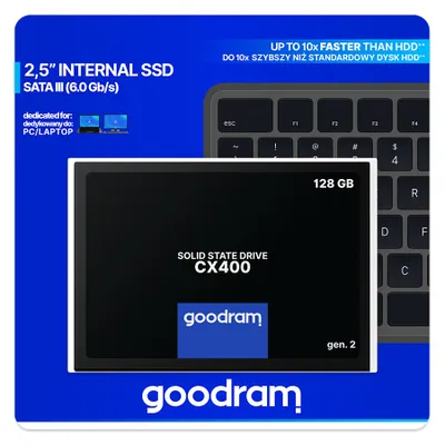 Disk SSD GoodRam CX400 Gen.2, 2.5", 128GB, SATA III - 1