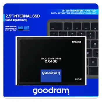 Disk SSD GoodRam CX400 Gen.2, 2.5", 128GB, SATA III