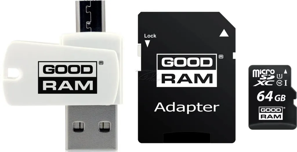 Kartë memorie Goodram M1A4-0640R12, 64GB, MicroSDXC, Class 10, e zezë - 1