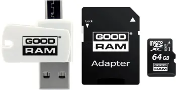 Kartë memorie Goodram M1A4-0640R12, 64GB, MicroSDXC, Class 10, e zezë