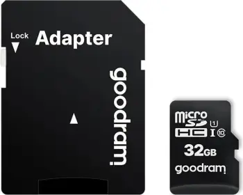 Kartë e memories GOODRAM M1AA-0320R12, MicroSDHC, 32 GB, Class 10 + përshtatës SD