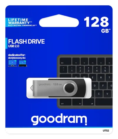 USB Goodram UTS2-1280K0R11, 128 GB, USB Type-A - 1