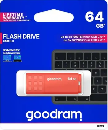 USB Goodram UME3-0640O0R11, 64 GB, USB Type-A