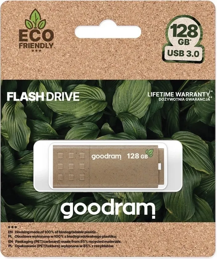 USB 3.0 Goodram, UME 3 Eco Friendly, 128GB, e kaftë - 1