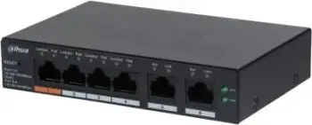 Switch DAHUA DH-CS4006-4GT-60, Managed L2, Gigabit Ethernet, PoE, Zi