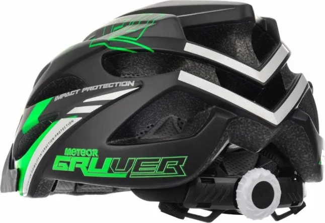 Helmetë biçiklete Meteor unisex, e zezë-gjelbër - 2