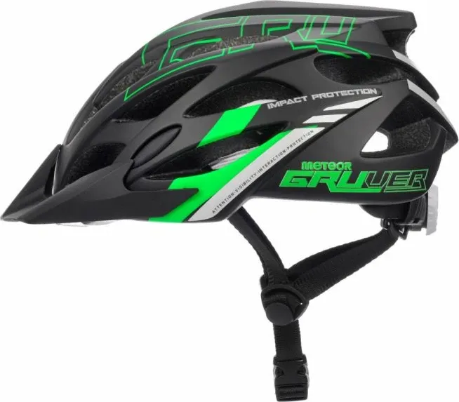 Helmetë biçiklete Meteor unisex, e zezë-gjelbër - 3