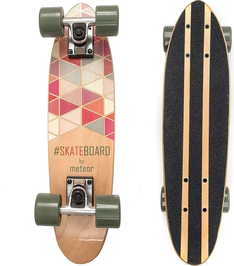 Skateboard për fëmijë Meteor, ngjyrë e zezë - 1