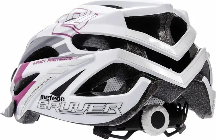 Helmetë për femra Meteor, ngjyrë e bardhë dhe vjollcë - 4
