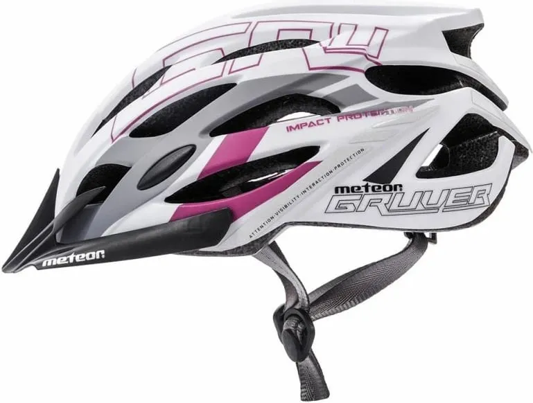 Helmetë për femra Meteor, ngjyrë e bardhë dhe vjollcë - 5