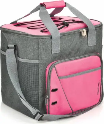 Çantë termike Meteor Frosty për turizëm, unisex, rozë dhe gri