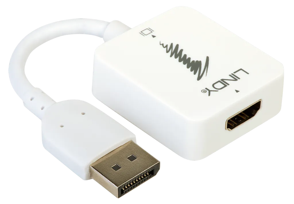 Përshtatës Lindy DisplayPort - HDMI (38146), i bardhë - 1