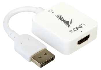 Përshtatës Lindy DisplayPort - HDMI (38146), i bardhë