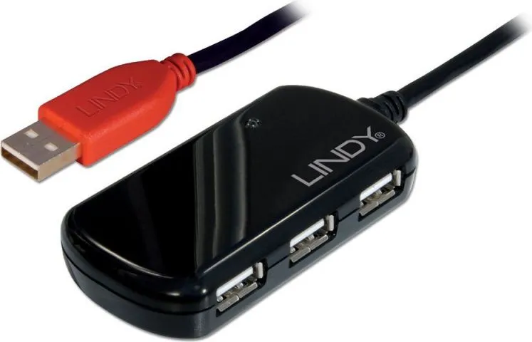 USB HUB Lindy 4x USB-A 2.0 (42783) - 1