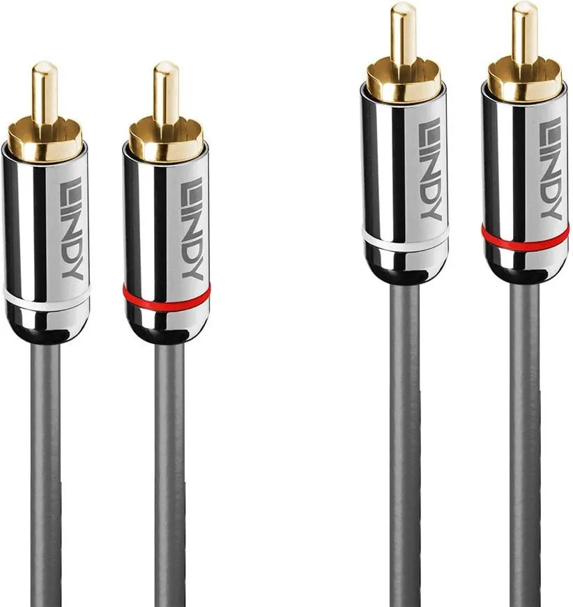 Kabllo Lindy Cable RCA (Cinch) x2 - RCA (Cinch) x2 (35348), 5 m, e argjendë - 1