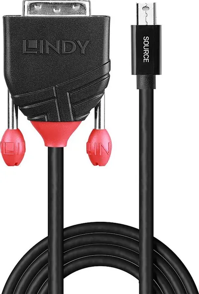 Kabllo Lindy DisplayPort Mini - DVI-D, 3m, e zezë - 2