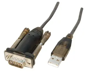 Kabllo Lindy USB-A - RS-232, 1.5m, e zezë