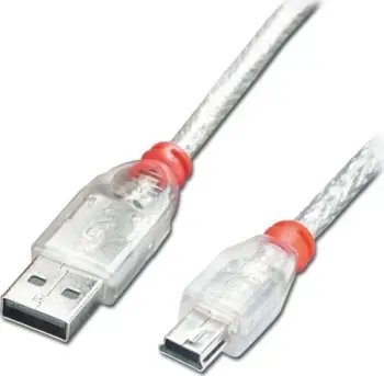 Kabllo Lindy USB-A - miniUSB, 1m, transparent