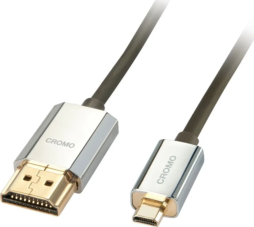 Kabllo HDMI Lindy Micro-HDMI 41678, 3 m, argjendi - 1