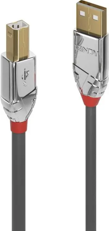 Kabllo Lindy 36642, USB-A në USB-B ,2m, e argjendtë
