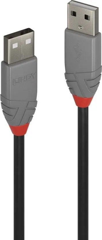 Kabllo Lindy USB-A - USB-A, 1m, e zezë - 1