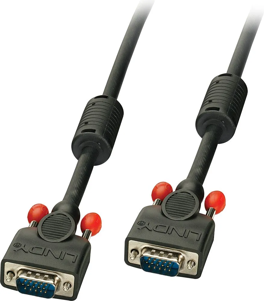 Kabllo Lindy D-Sub (VGA) - D-Sub (VGA), 0.5m, e zezë - 1