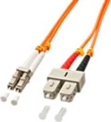 Kabllo për sinjal Lindy LC - SC 2m, portokalli - 1