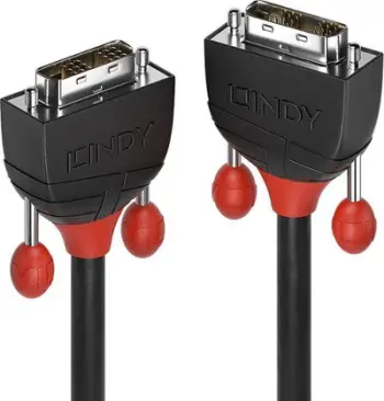 Kabllo ​Lindy DVI-D në DVI-D, 1m, e zezë