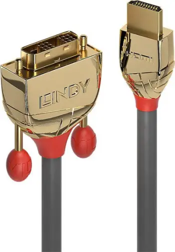 Kabllo Lindy HDMI - DVI-D, 1m, e zezë