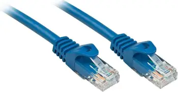 Kabllo patchcord Lindy Cat.6, U/UTP, 5m, e kaltër
