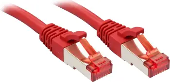 Kabllo Lindy Patchcord Cat6, S/FTP, 0.5m, e kuqe