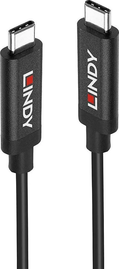 Kabllo LINDY USB 3.2 Gen 2, USB-C në USB-C, 5m, e zezë - 1